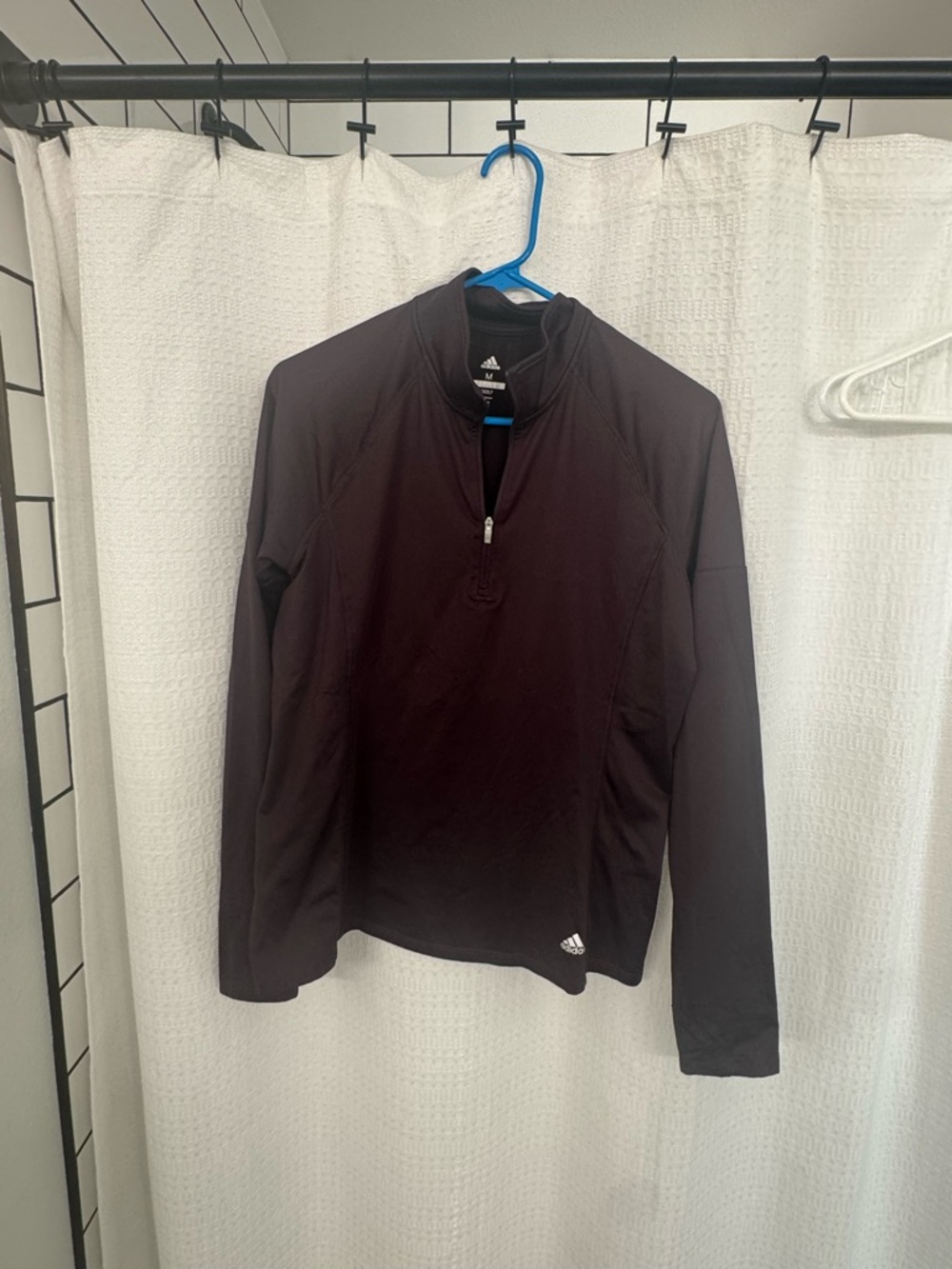 adidas dark maroon Golf Pullover with Subtle Logo